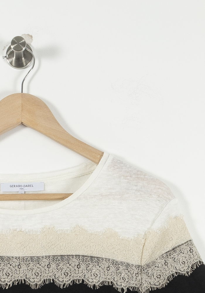 Tee-shirt Noir et Blanc - Taille S/36 de la marque Gerard Darel | PARAD90533 - Vendu par Paradigme - Image 3