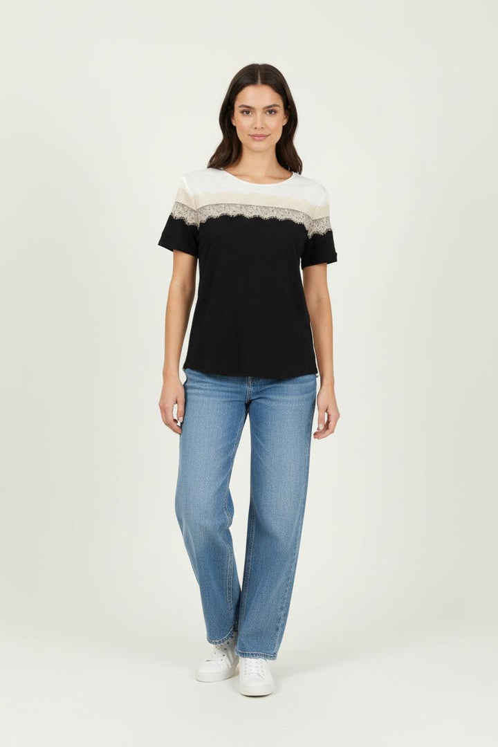 Tee-shirt Noir et Blanc - Taille S/36 de la marque Gerard Darel | PARAD90533 - Vendu par Paradigme - Image 1