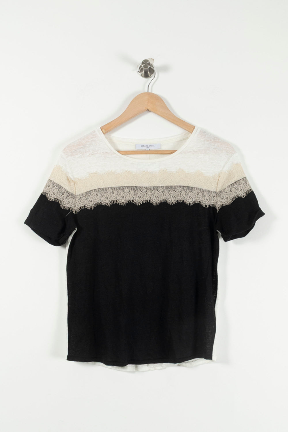 Tee-shirt Noir et Blanc - Taille S/36 de la marque Gerard Darel | PARAD90533 - Vendu par Paradigme - Image 2