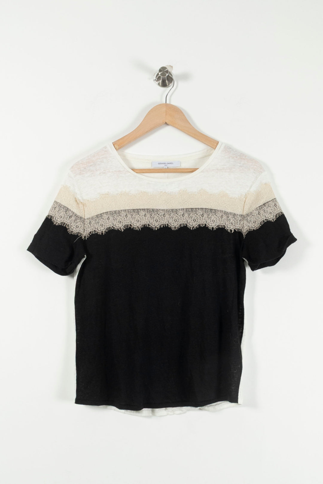 Tee-shirt Noir et Blanc - Taille S/36 de la marque Gerard Darel | PARAD90533 - Vendu par Paradigme - Image 2