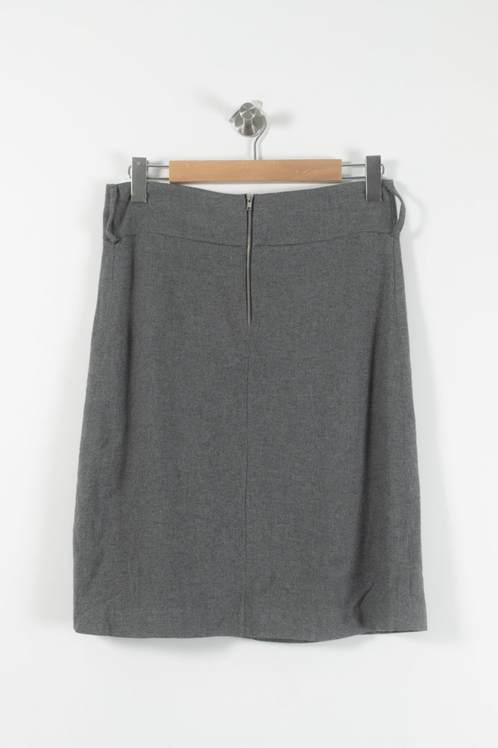 Jupe Droite Grise - Taille L/40 de la marque La Fée Maraboutée | PARAD90543 - Vendu par Paradigme - Image 4
