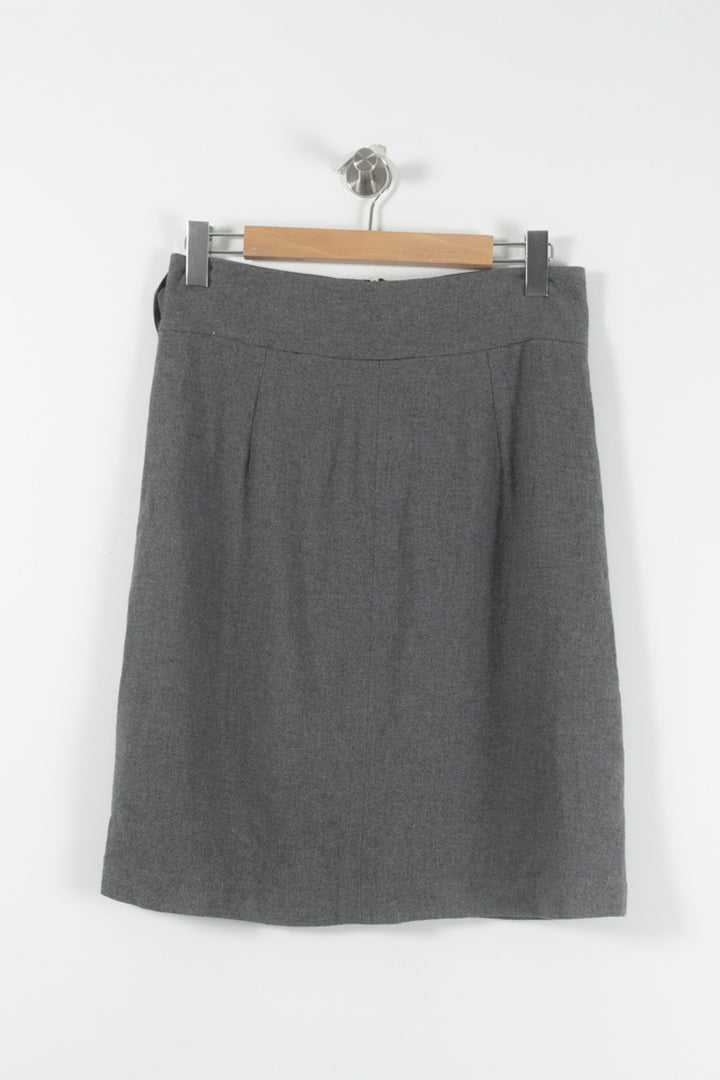 Jupe Droite Grise - Taille L/40 de la marque La Fée Maraboutée | PARAD90543 - Vendu par Paradigme - Image 2