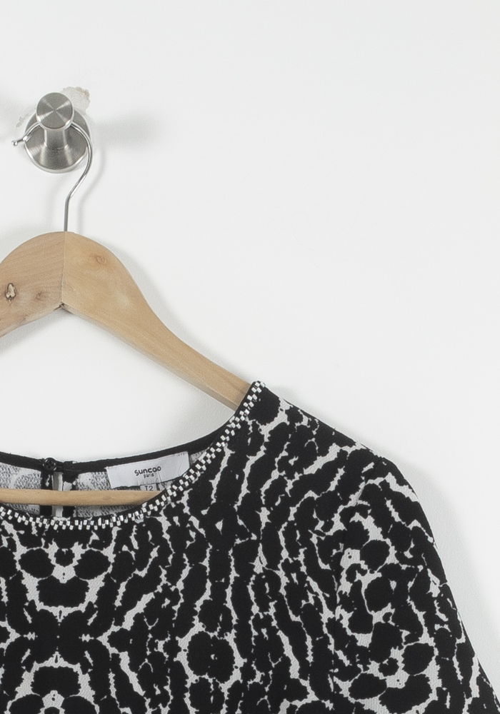 Blouse Noire et Blanche - Taille M/38 de la marque Suncoo | PARAD90547 - Vendu par Paradigme - Image 3