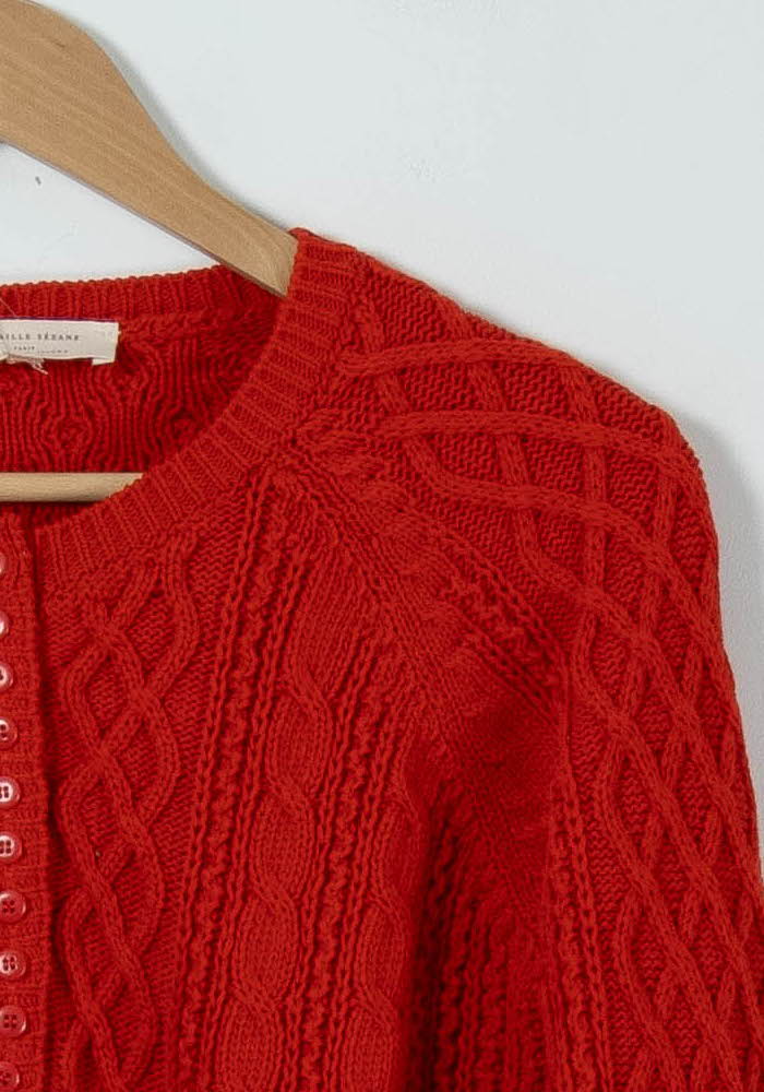 Pull Rouge - Taille XS/34 de la marque Sézane | PARAD90554 - Vendu par Paradigme - Image 3