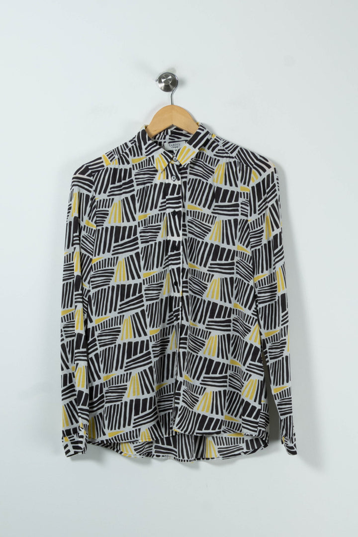 Chemise Noire et Jaune - Taille M/38 de la marque Caroll | PARAD90555 - Vendu par Paradigme - Image 2