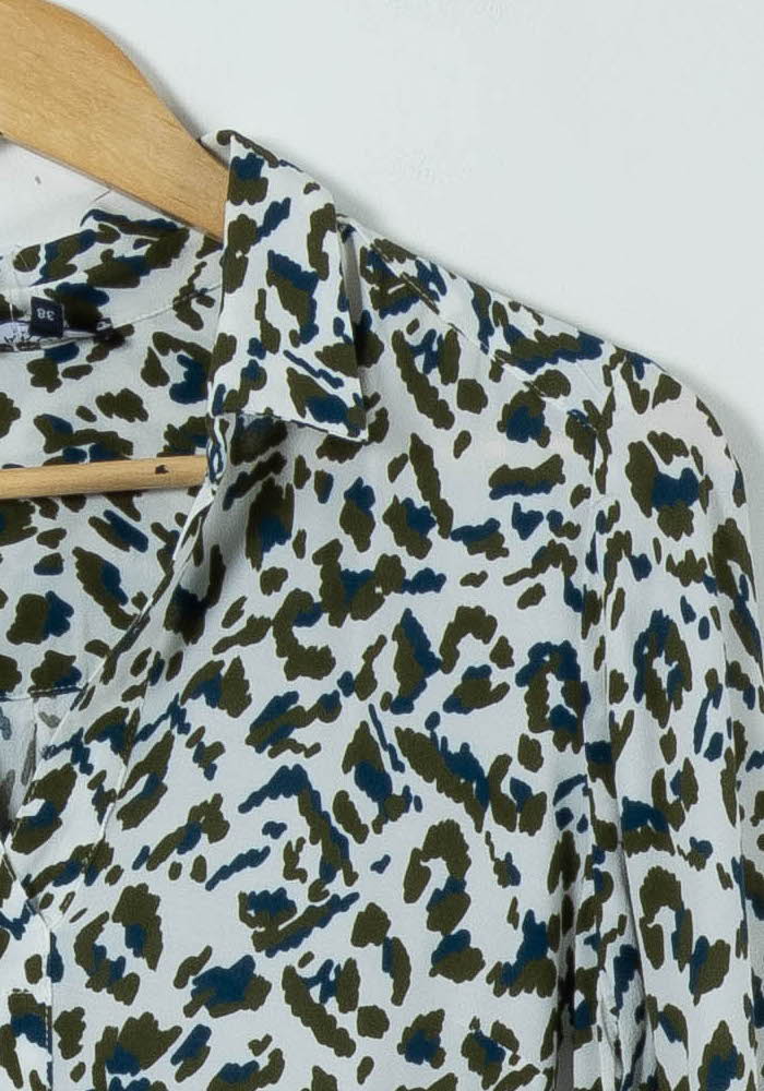 Chemise Blanche et Verte - Taille M/38 de la marque Caroll | PARAD90556 - Vendu par Paradigme - Image 3