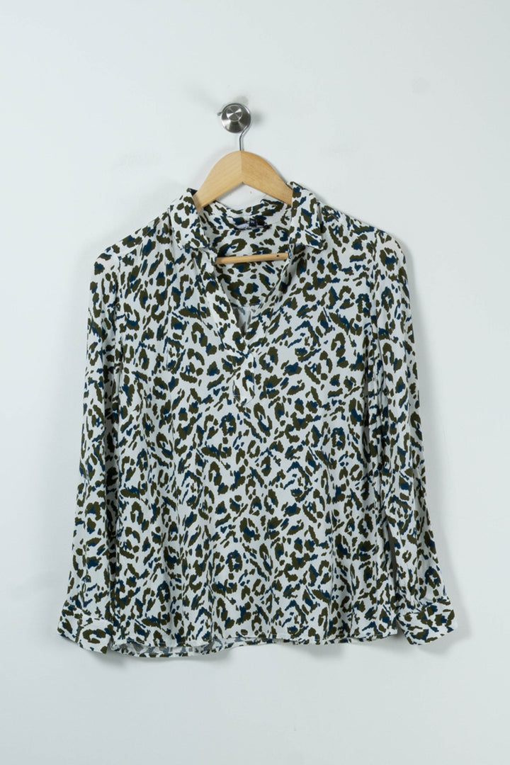Chemise Blanche et Verte - Taille M/38 de la marque Caroll | PARAD90556 - Vendu par Paradigme - Image 2