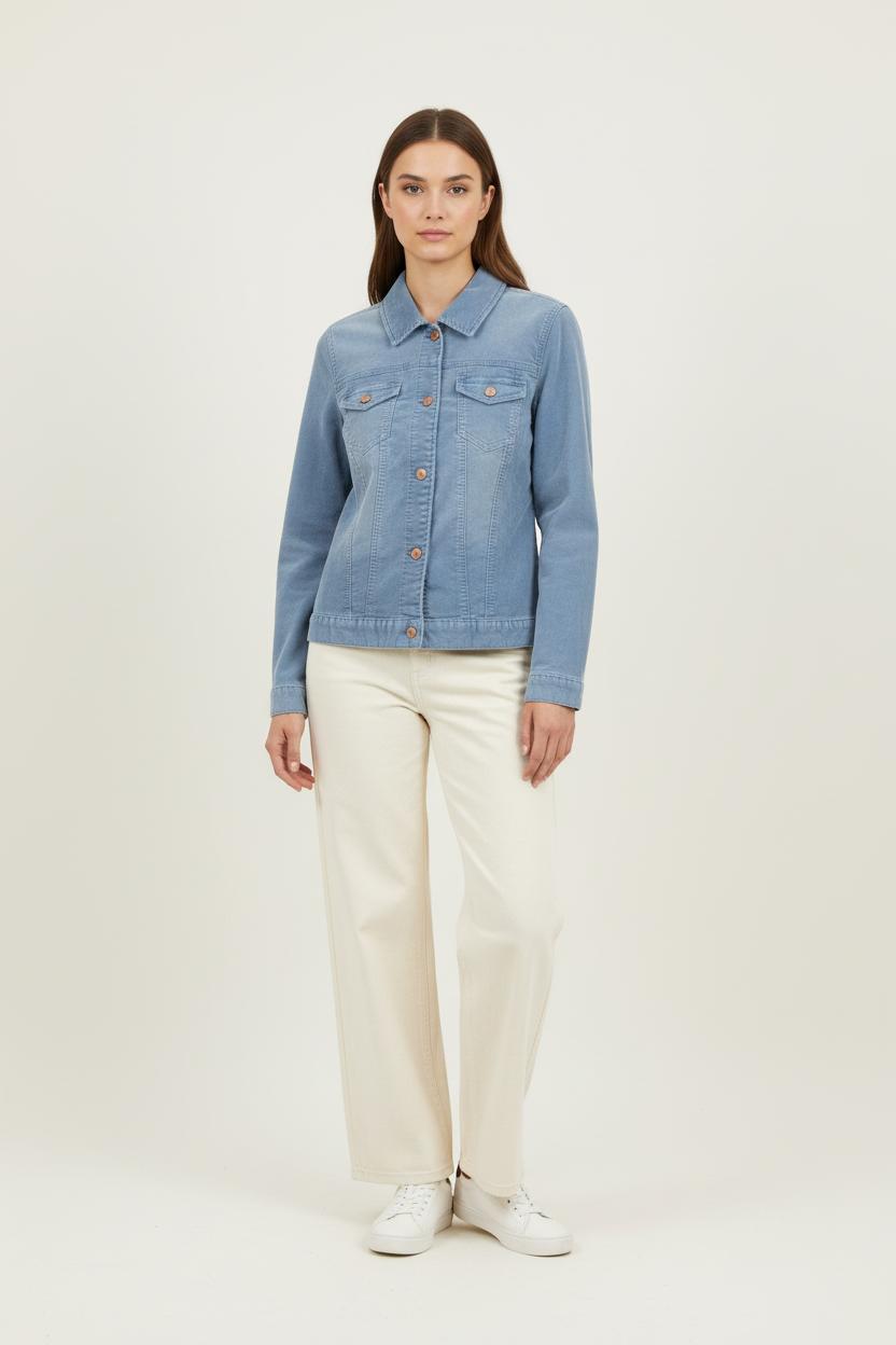 Veste en Jean Bleue - Taille M/38 de la marque Caroll | PARAD90570 - Vendu par Paradigme - Image 1