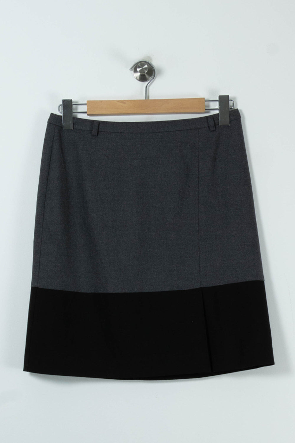 Jupe Droite Grise et Noire - Taille L/40 de la marque Caroll | PARAD90575 - Vendu par Paradigme - Image 2