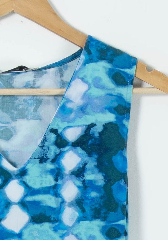 Robe Longue Bleue - Taille S/36 de la marque La Fée Maraboutée | PARAD90579 - Vendu par Paradigme - Image 3