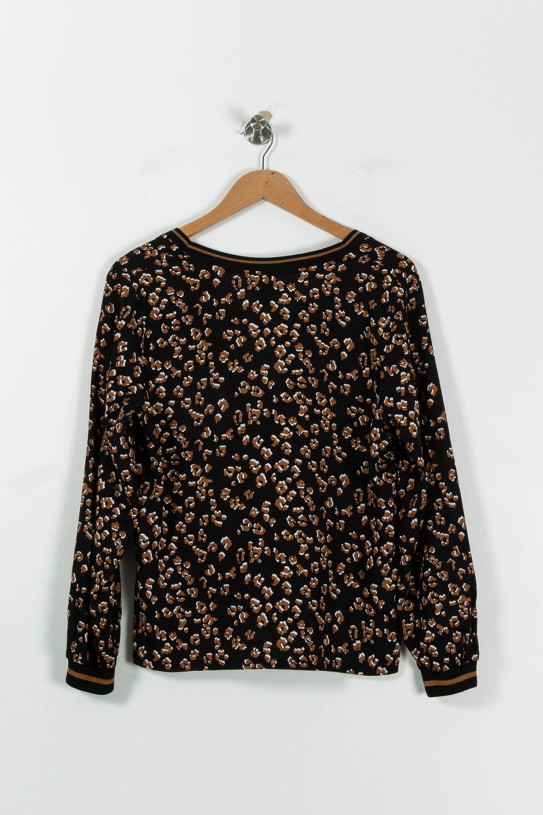 Blouse Noire et Marron - Taille XL/42 de la marque La Fée Maraboutée | PARAD90597 - Vendu par Paradigme - Image 4