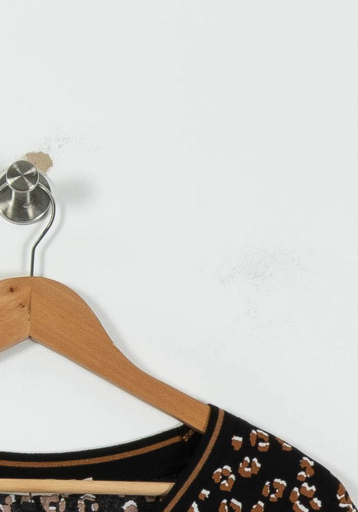 Blouse Noire et Marron - Taille XL/42 de la marque La Fée Maraboutée | PARAD90597 - Vendu par Paradigme - Image 3