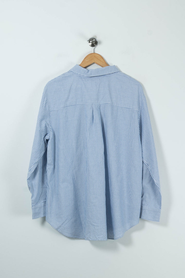 Chemise Rayée Bleue et Blanche - Taille L/40 de la marque Rosaé Paris | PARAD90598 - Vendu par Paradigme - Image 4