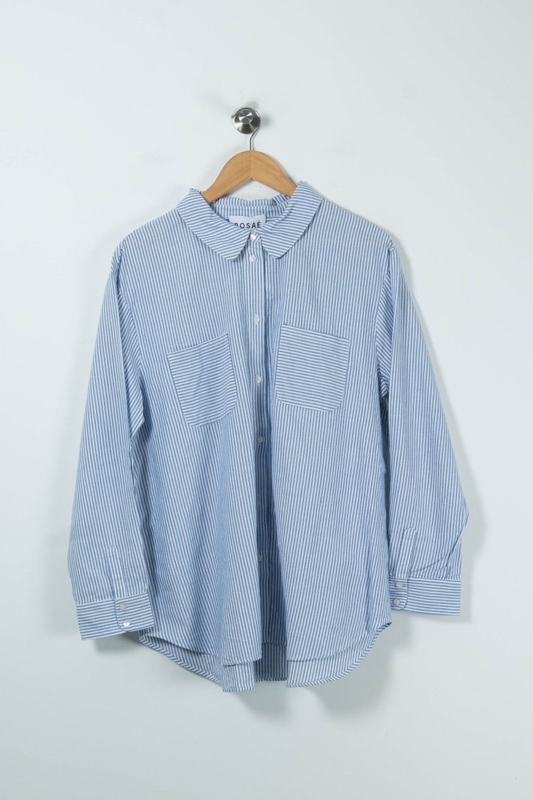 Chemise Rayée Bleue et Blanche - Taille L/40 de la marque Rosaé Paris | PARAD90598 - Vendu par Paradigme - Image 2