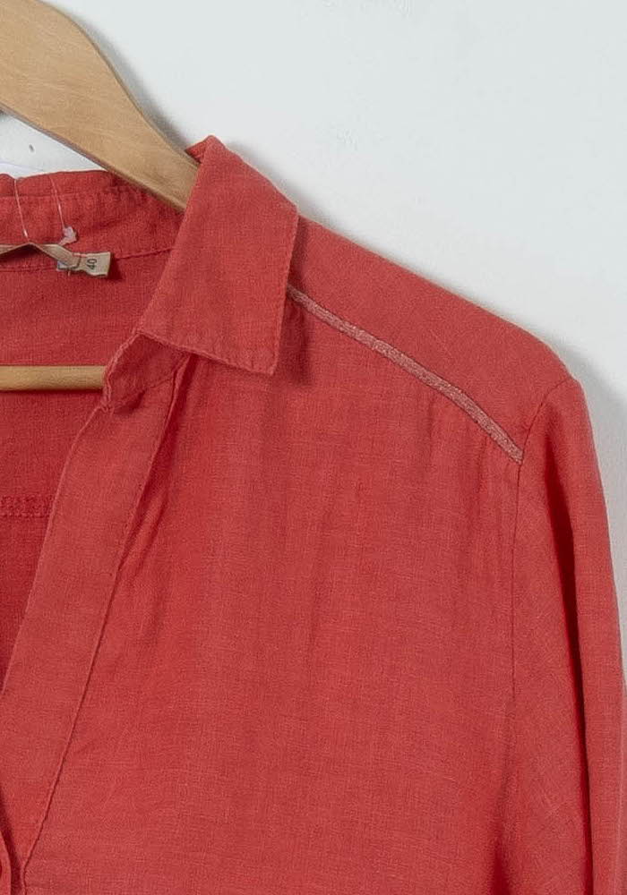 Robe Chemise Rouge - Taille L/40 de la marque La Fée Maraboutée | PARAD90600 - Vendu par Paradigme - Image 3