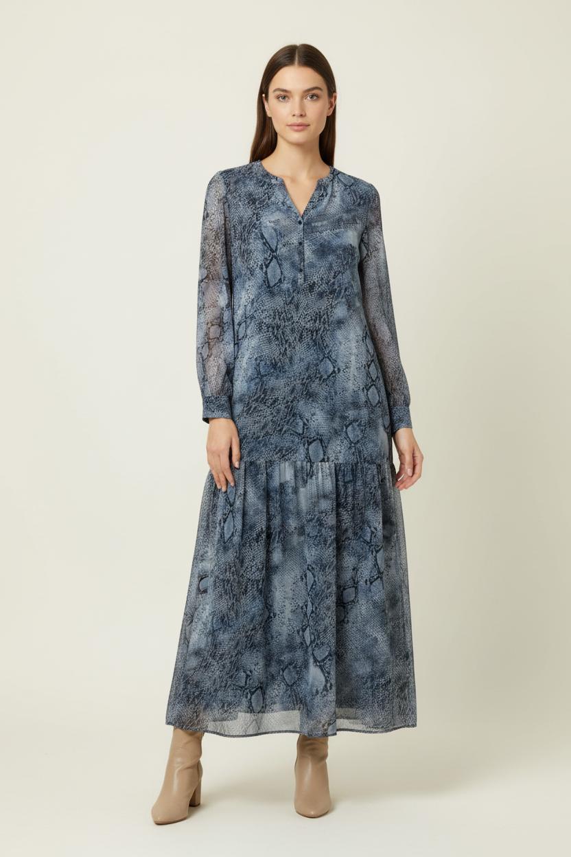 Robe Longue Bleue - Taille S/36 de la marque IKKS | PARAD90613 - Vendu par Paradigme - Image 1