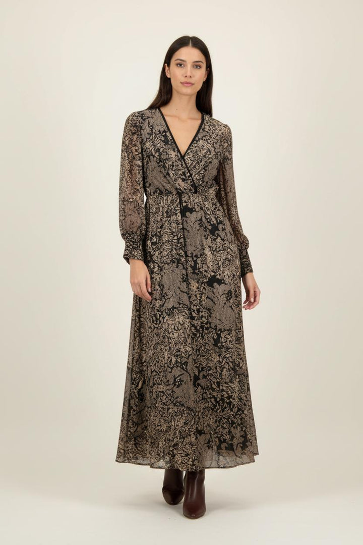 Robe Longue Noire et Beige - Taille M/38 de la marque Maison 123 | PARAD90614 - Vendu par Paradigme - Image 1