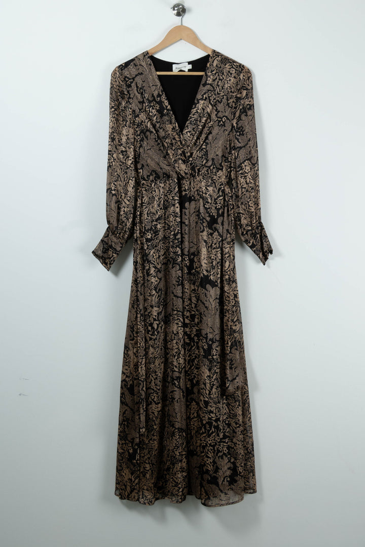 Robe Longue Noire et Beige - Taille M/38 de la marque Maison 123 | PARAD90614 - Vendu par Paradigme - Image 2
