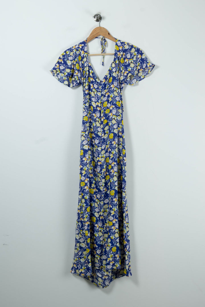 Robe Longue Bleu et Jaune - Taille M/38 de la marque Karl Marc John | PARAD90615 - Vendu par Paradigme - Image 4