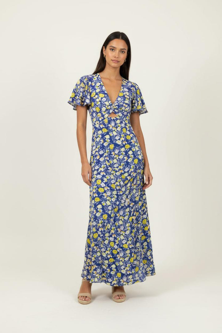 Robe Longue Bleu et Jaune - Taille M/38 de la marque Karl Marc John | PARAD90615 - Vendu par Paradigme - Image 1