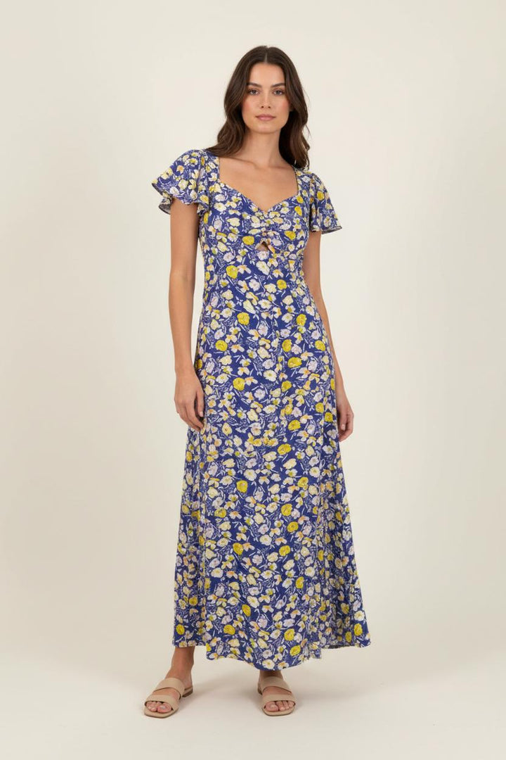 Robe Longue Bleue et Jaune - Taille M/38 de la marque Karl Marc John | PARAD90617 - Vendu par Paradigme - Image 1