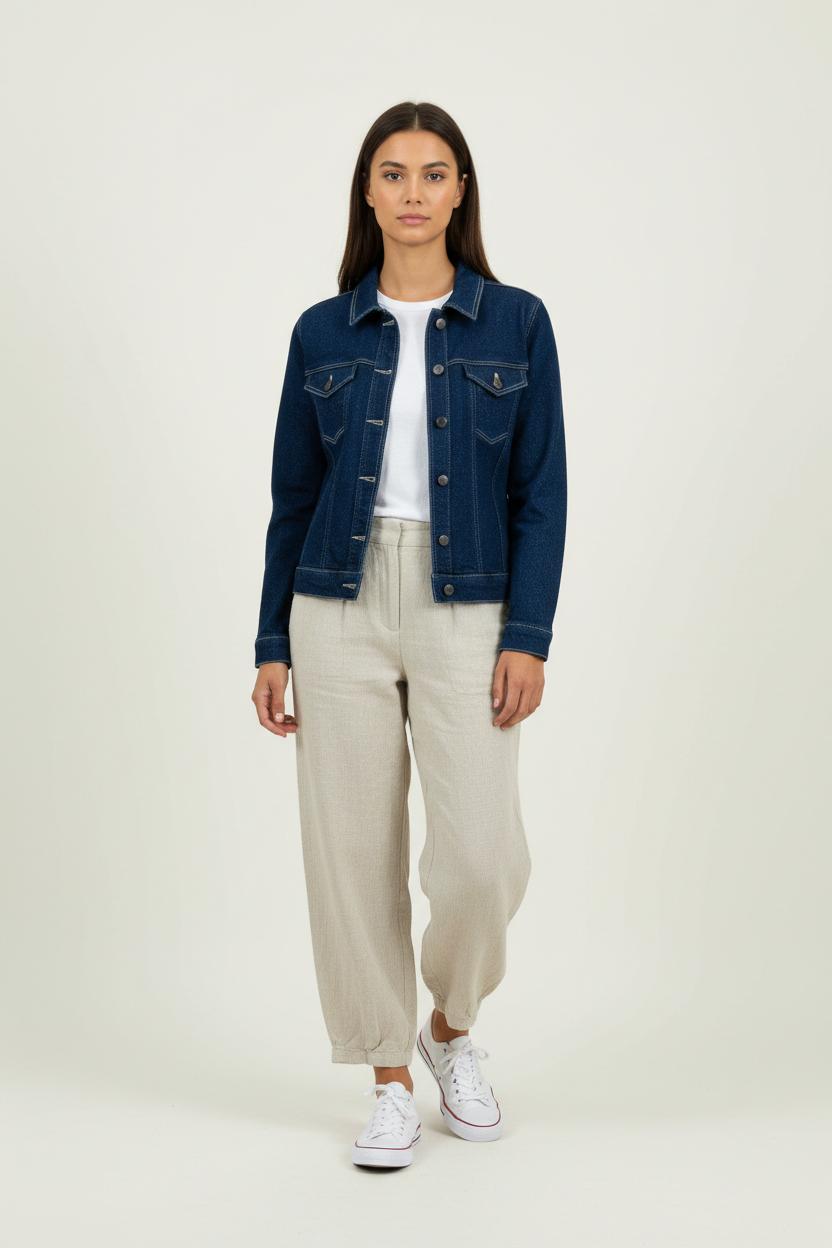 Veste en Jean Bleue - Taille XS/34 de la marque Karl Marc John | PARAD90618 - Vendu par Paradigme - Image 1