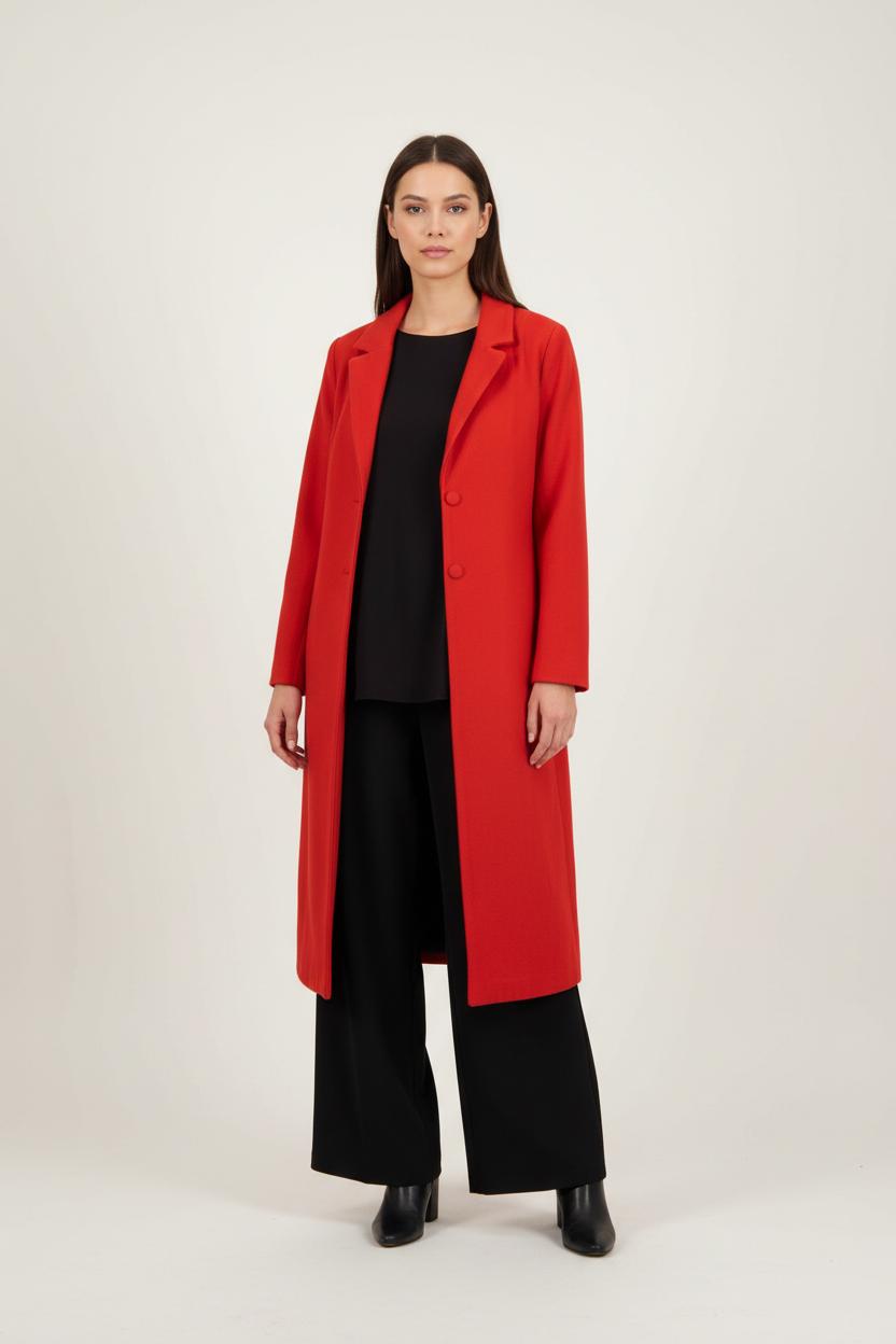 Manteau Rouge - Taille L/40 de la marque I.Code | PARAD90625 - Vendu par Paradigme - Image 1