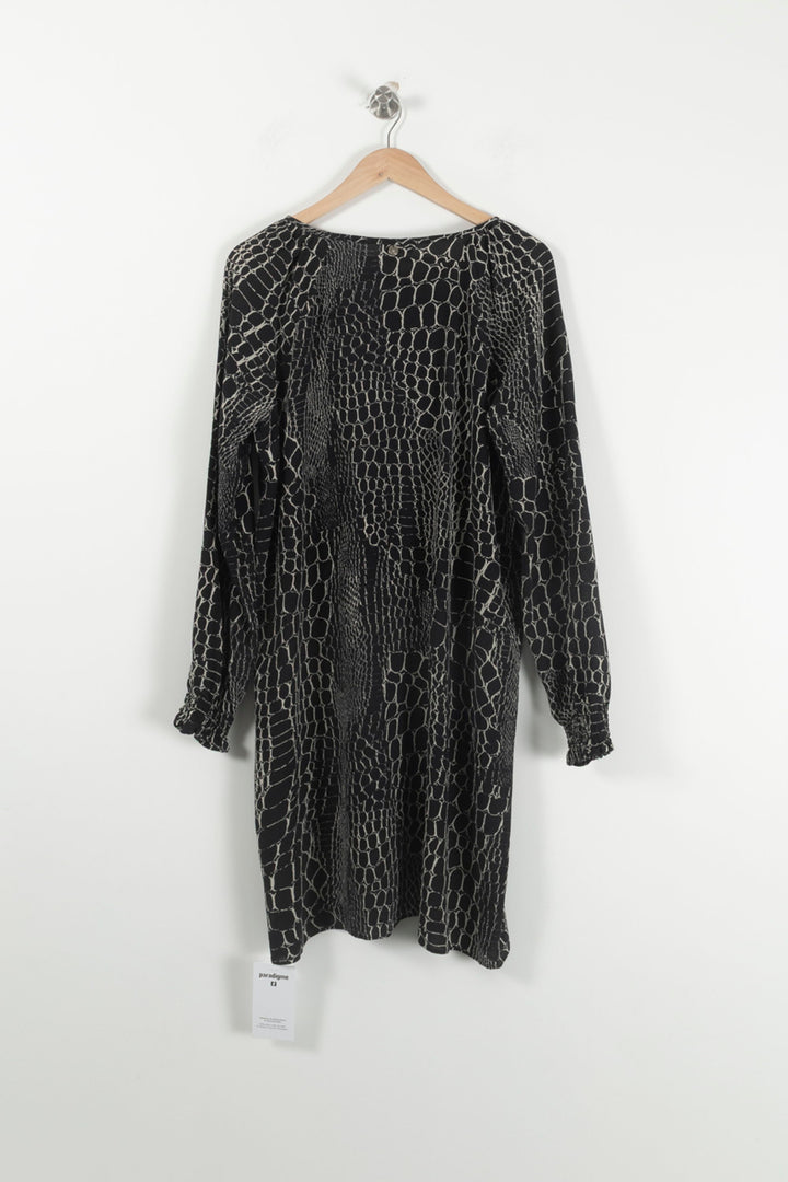 Robe Midi Noire et Beige - Taille L/40 de la marque Liu Jo | PARAD90627 - Vendu par Paradigme - Image 4