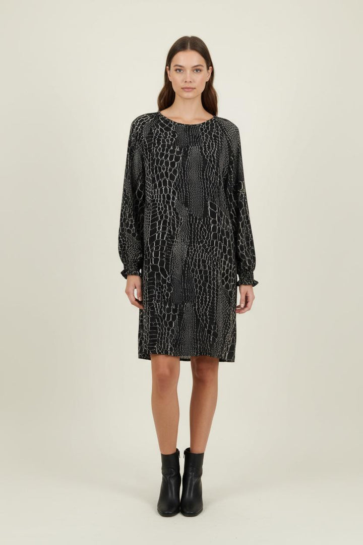 Robe Midi Noire et Beige - Taille L/40 de la marque Liu Jo | PARAD90627 - Vendu par Paradigme - Image 1