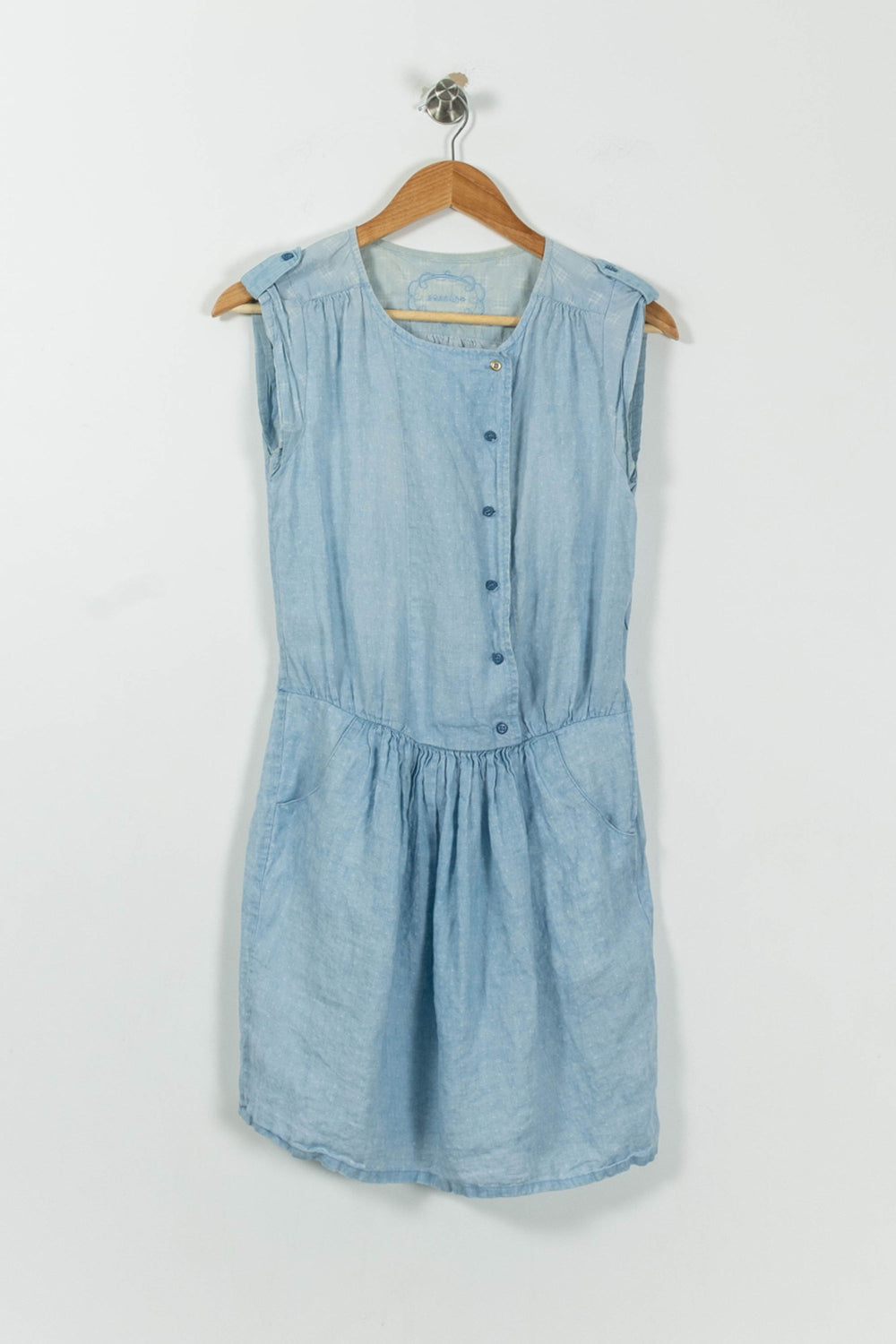 Robe Chemise Bleue - Taille XS/34 de la marque Sessùn | PARAD90638 - Vendu par Paradigme - Image 2