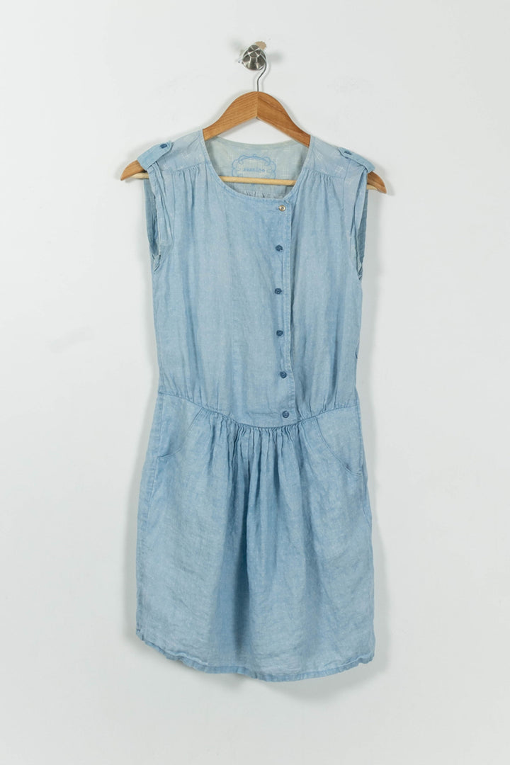 Robe Chemise Bleue - Taille XS/34 de la marque Sessùn | PARAD90638 - Vendu par Paradigme - Image 2