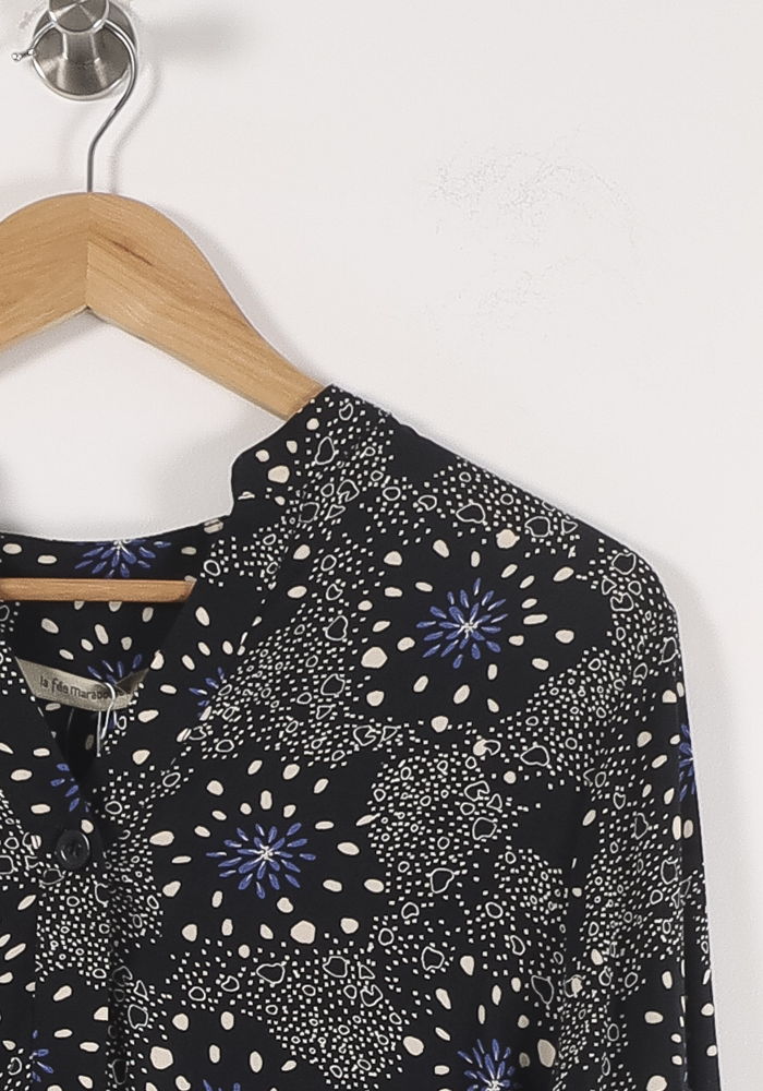 Robe Noire et Bleue - Taille L/40 de la marque La Fée Maraboutée | PARAD90647 - Vendu par Paradigme - Image 3