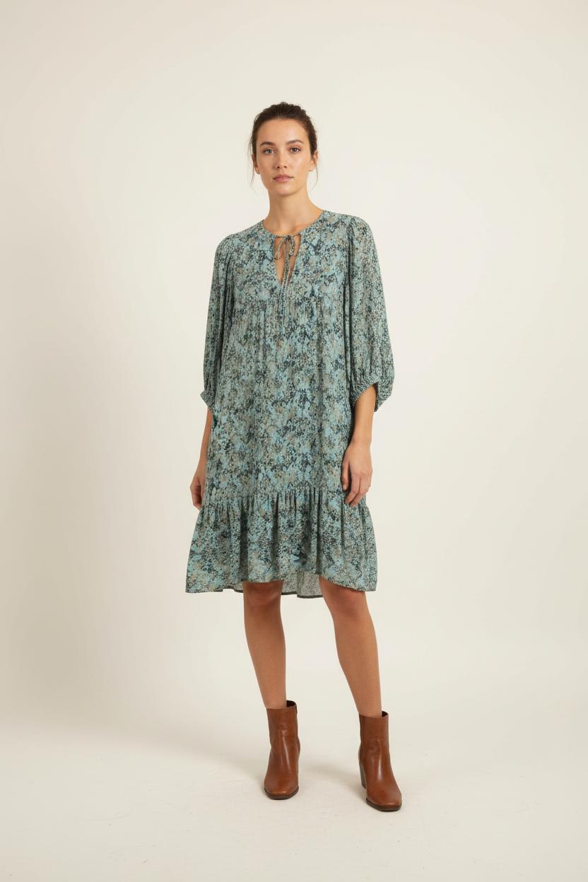 Robe Imprimée Verte - Taille M/38 de la marque Grace & Mila | PARAD90651 - Vendu par Paradigme - Image 1