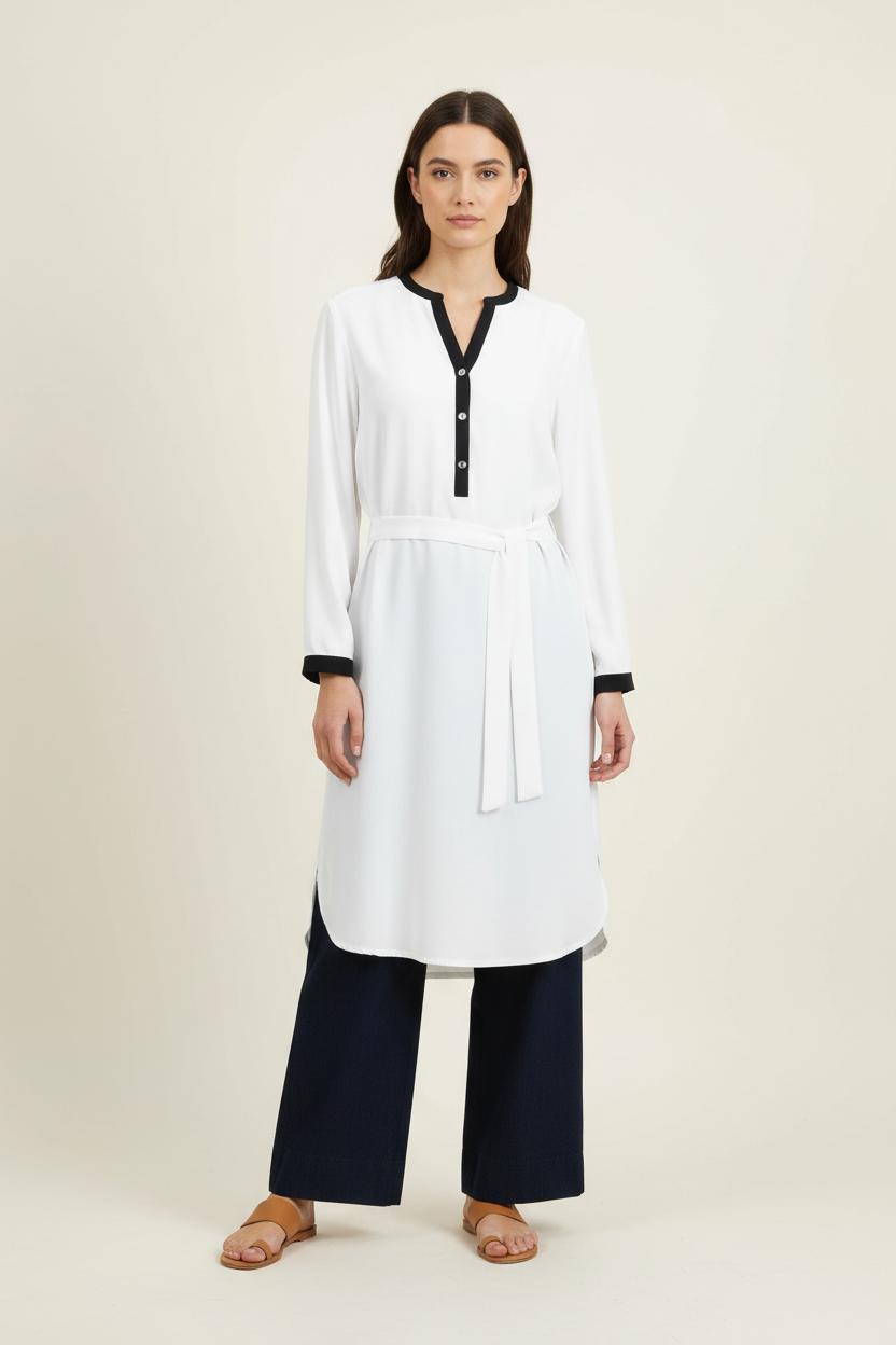 Robe Chemise Blanche et Noire - Taille S/36 de la marque Filippa K | PARAD90659 - Vendu par Paradigme - Image 1