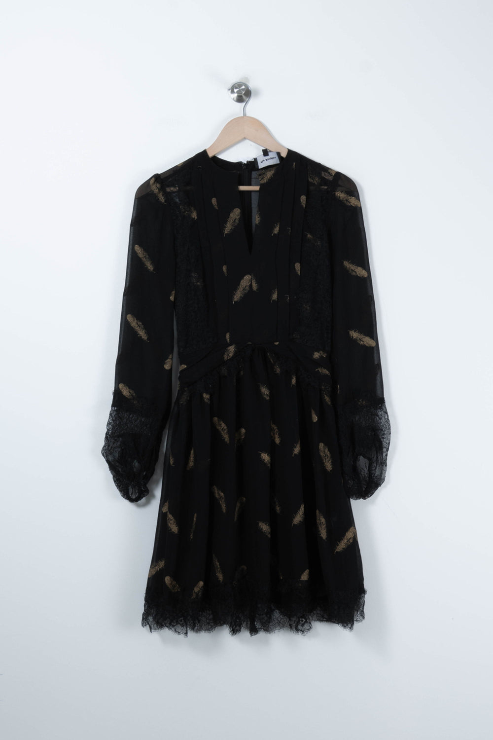 Robe Midi Noire et Dorée - Taille XS/34 de la marque The Kooples | PARAD90669 - Vendu par Paradigme - Image 2