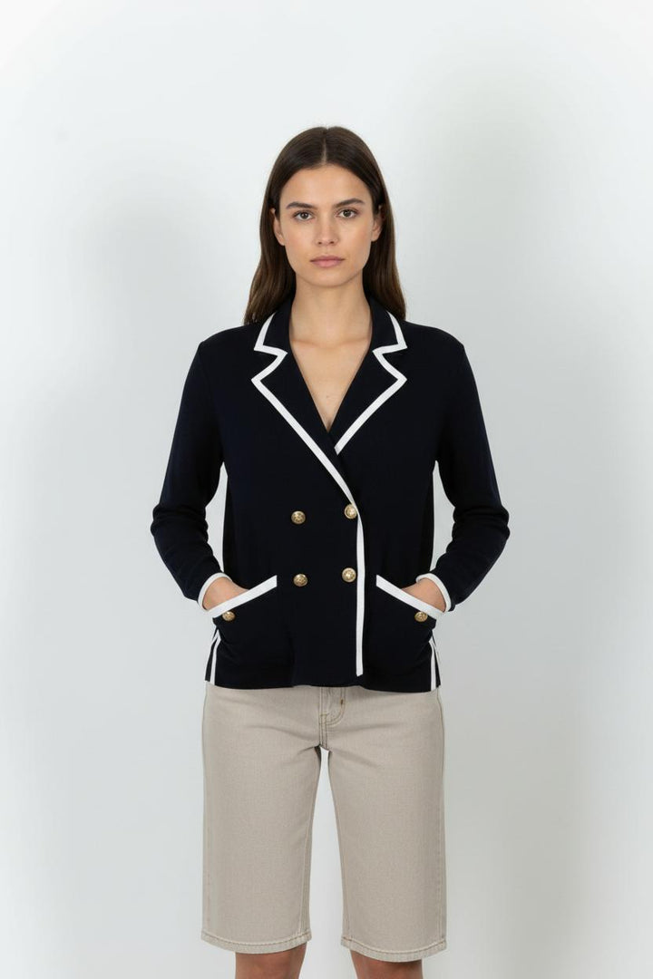 Veste Bleu et Blanc - Taille S/36 de la marque Claudie Pierlot | PARAD90675 - Vendu par Paradigme - Image 1