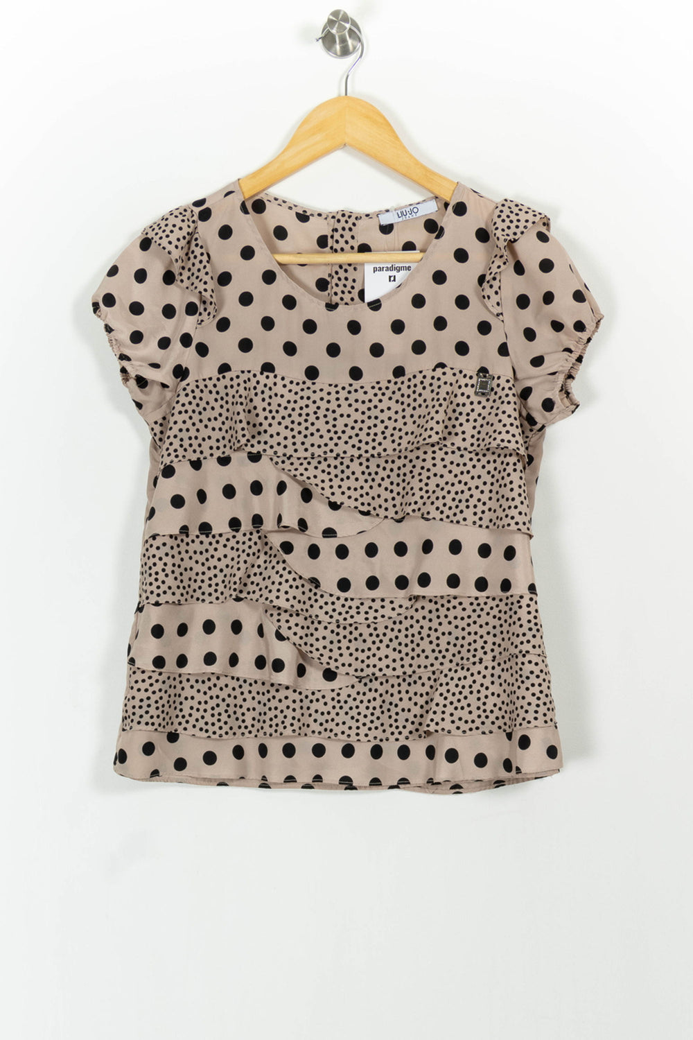Blouse Beige et Noire - Taille S/36 de la marque Liu Jo | PARAD90676 - Vendu par Paradigme - Image 2
