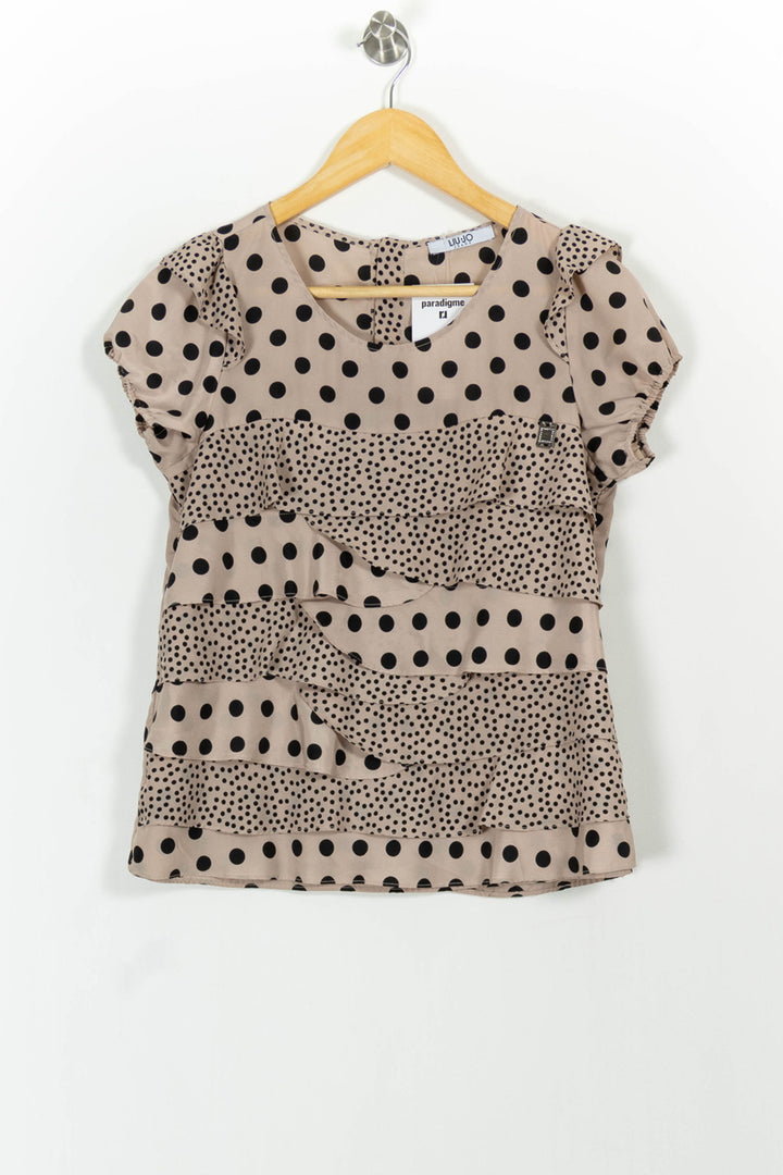 Blouse Beige et Noire - Taille S/36 de la marque Liu Jo | PARAD90676 - Vendu par Paradigme - Image 2