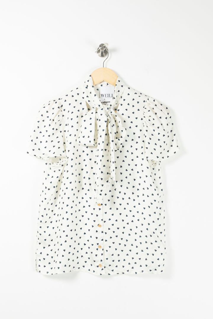 Blouse Blanche et Noire - Taille S/36 de la marque Weill | PARAD90684 - Vendu par Paradigme - Image 2