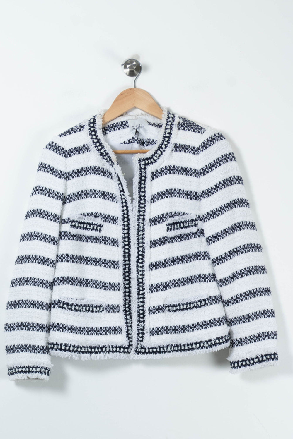 Veste Courte Blanche et Noire - Taille L/40 de la marque Weill | PARAD90685 - Vendu par Paradigme - Image 2