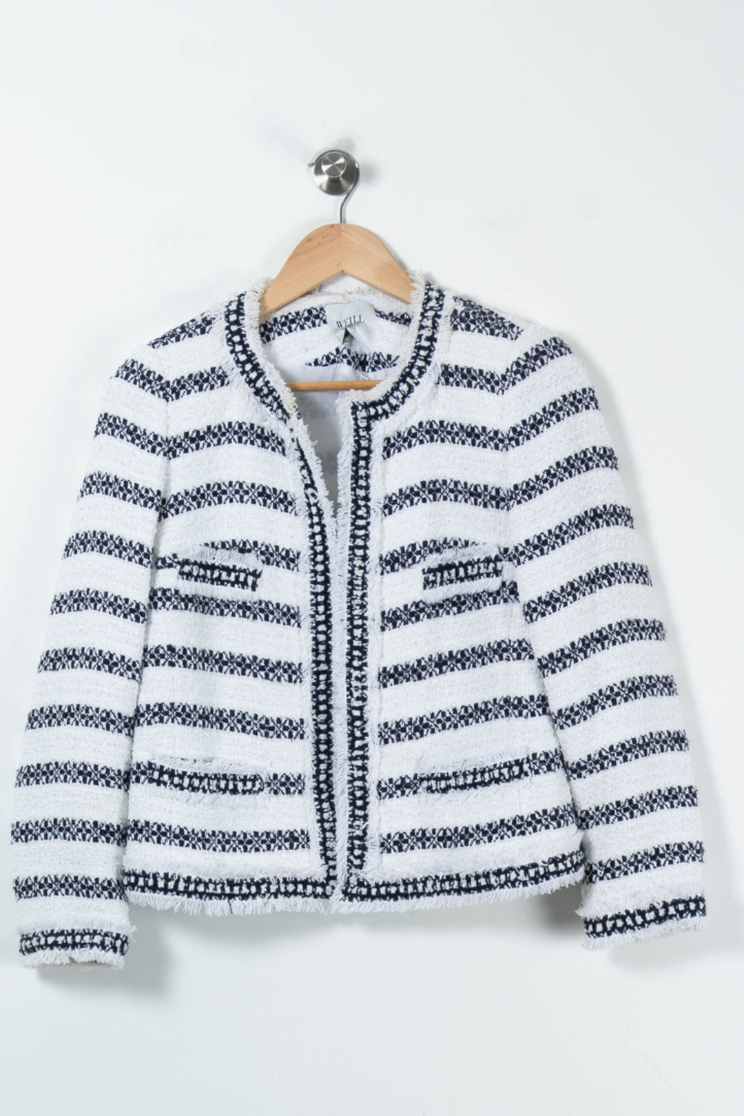 Veste Courte Blanche et Noire - Taille L/40 de la marque Weill | PARAD90685 - Vendu par Paradigme - Image 2