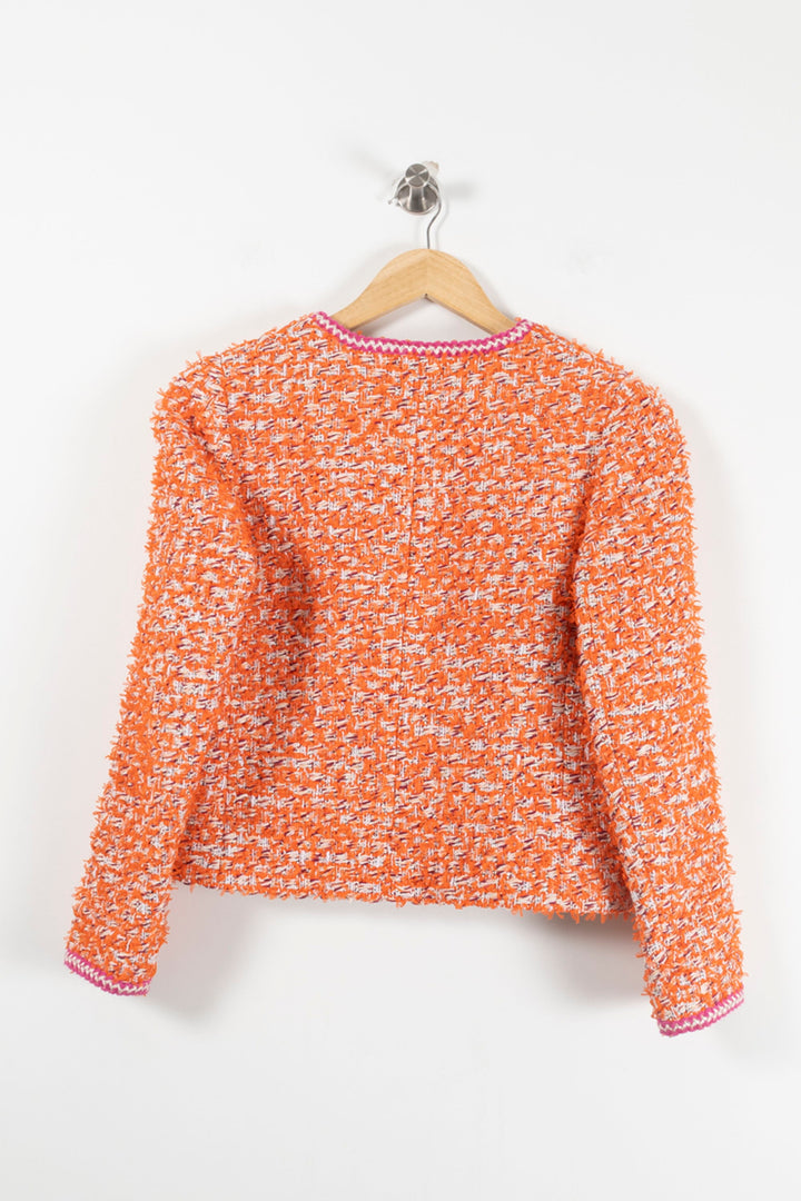 Veste Courte en Tweed Orange et Rose - Taille S/36 de la marque Weill | PARAD90686 - Vendu par Paradigme - Image 4