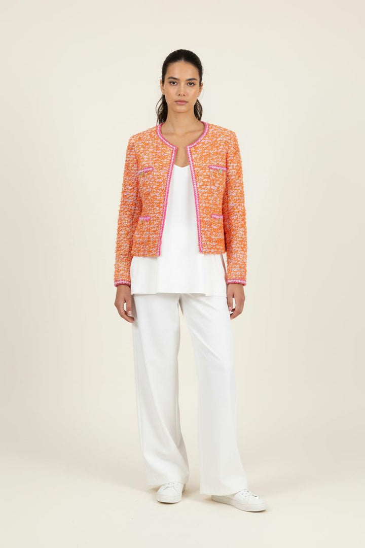 Veste Courte en Tweed Orange et Rose - Taille S/36 de la marque Weill | PARAD90686 - Vendu par Paradigme - Image 1