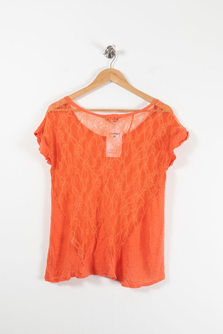 T-shirt Orange - Taille M/38 de la marque Sandro | PARAD90687 - Vendu par Paradigme - Image 4