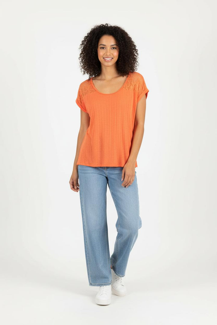 T-shirt Orange - Taille M/38 de la marque Sandro | PARAD90687 - Vendu par Paradigme - Image 1