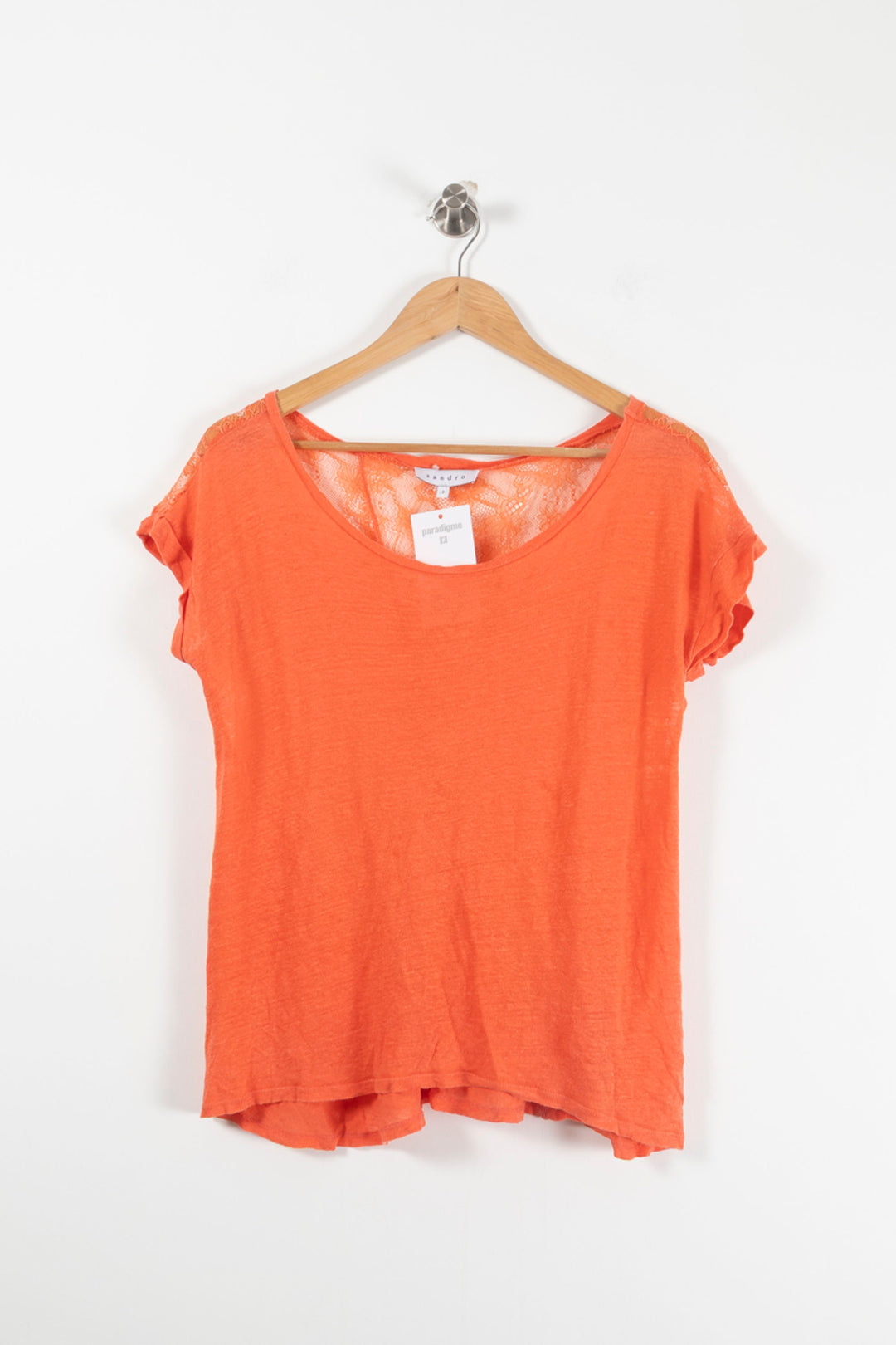 T-shirt Orange - Taille M/38 de la marque Sandro | PARAD90687 - Vendu par Paradigme - Image 2