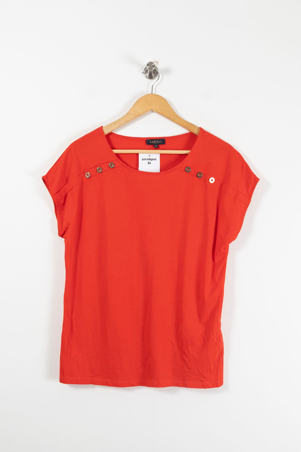 Tee-shirt Rouge - Taille M/38 de la marque Caroll | PARAD90688 - Vendu par Paradigme - Image 2