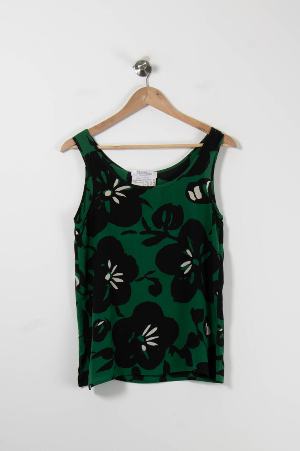 Débardeur Vert et Noir - Taille S/36 de la marque Max Mara | PARAD90692 - Vendu par Paradigme - Image 2