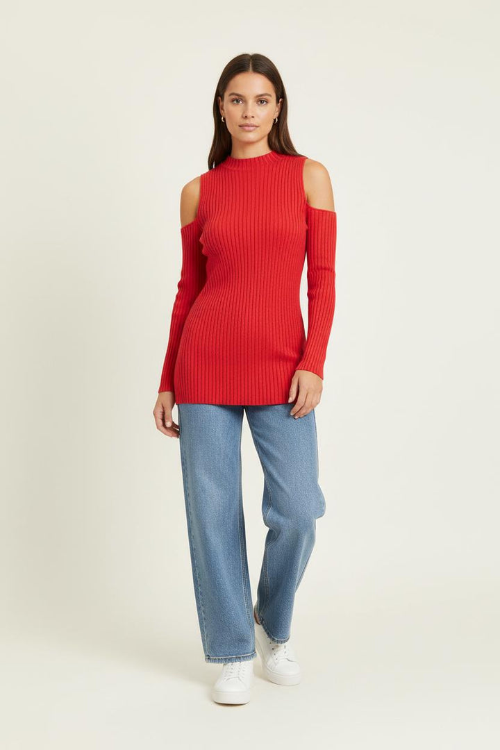 Pull Rouge - Taille S/36 de la marque Maje | PARAD90698 - Vendu par Paradigme - Image 1
