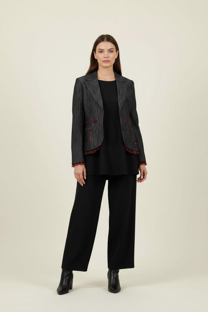 Veste Grise et Bordeaux - Taille L/40 de la marque ZAPA | PARAD90712 - Vendu par Paradigme - Image 1